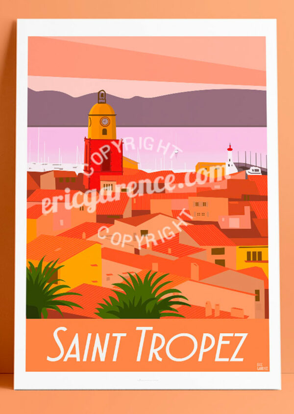 Tenture "Saint tropez sunset"